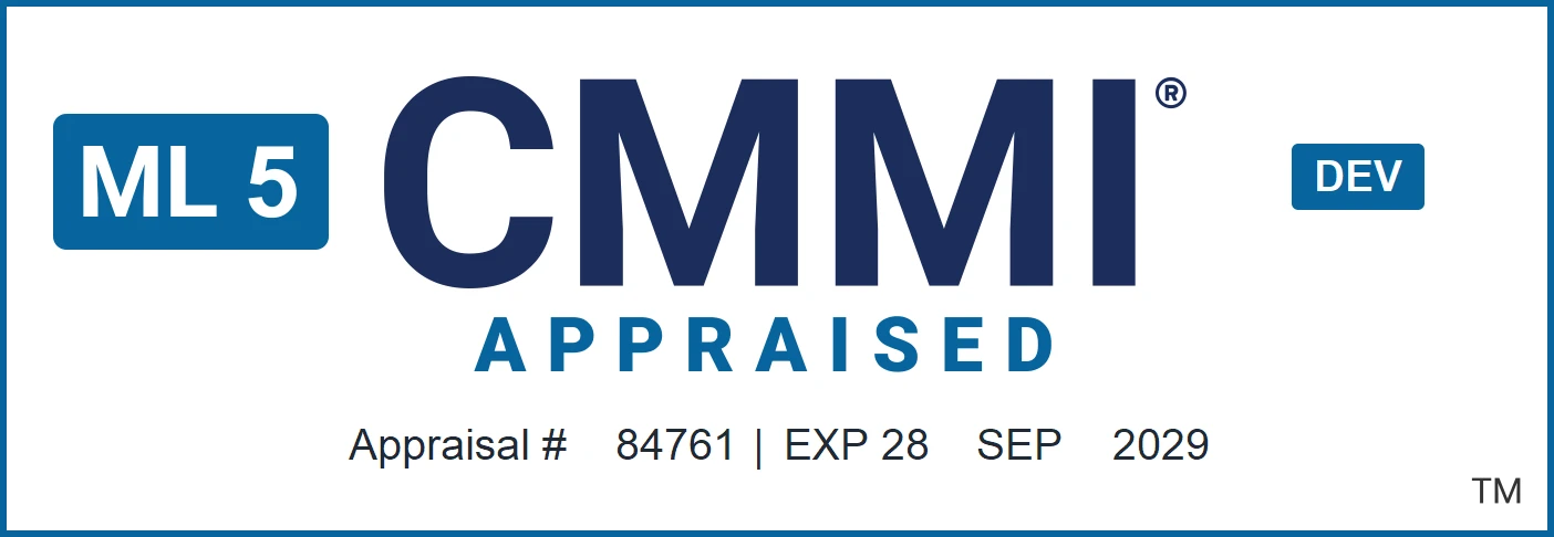 CMMI Maturity Level 5 appraised
